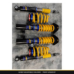 32-Way Adjustable Coilover Kit for Suzuki SX4, Fits Swift KYB Front Rear Struts Lowering Suspension, OEM Custom Colour