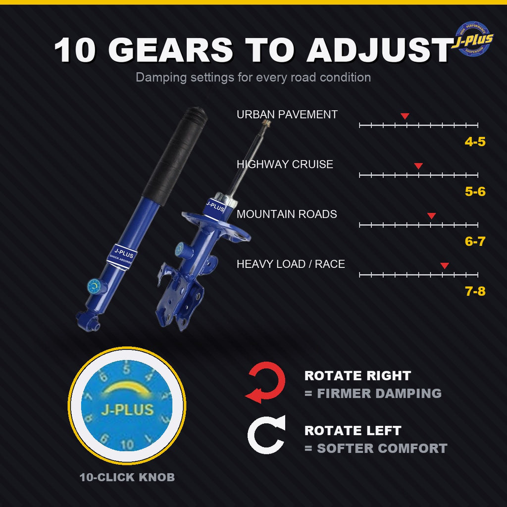 32-Way Adjustable Shock Absorbers for Subaru Impreza WRX GDB GDA 2002-2007 | Front & Rear Struts Kit | Custom Made