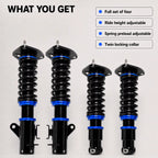 J-PLUS 32-Way Adjustable Shock Absorbers for Toyota GT86 GR86 Front Rear Struts Kit