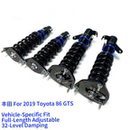J-PLUS 32-Way Coilovers for Toyota GTS