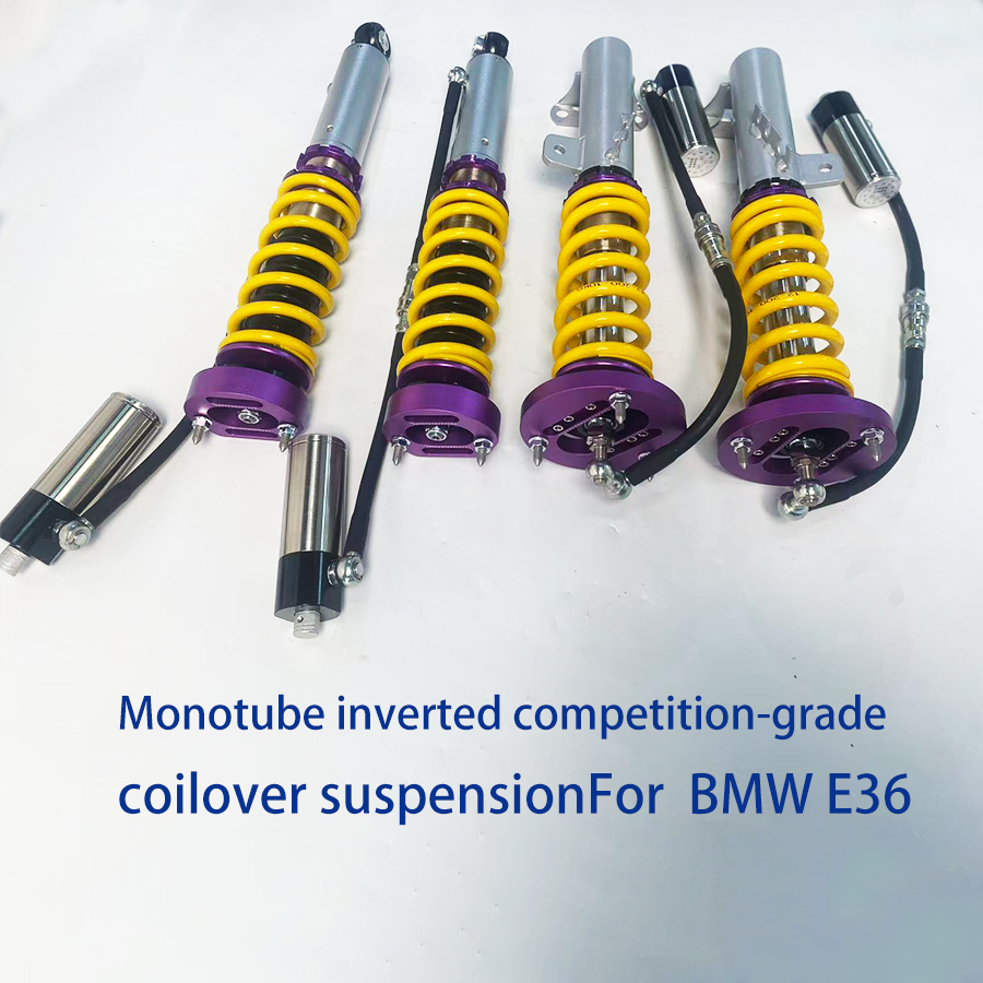 J-PLUS 32-Way Adjustable Shock Absorbers for BMW E36 Front Rear Struts Kit