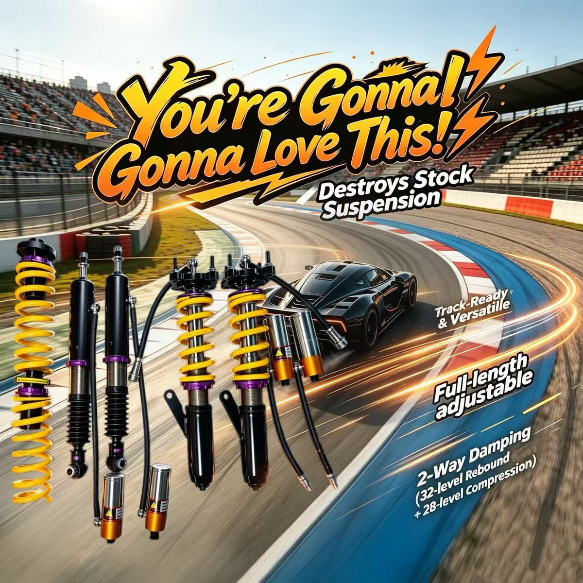 J-PLUS 32-Way Coilovers for BMW M3 G80 G87