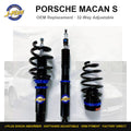 J-PLUS 32-Way Adjustable Shock Absorbers for Porsche Macan S Front Rear Struts Kit