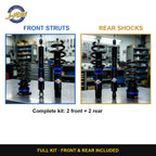 J-PLUS 32-Way Adjustable Shock Absorbers for Porsche Macan S Front Rear Struts Kit