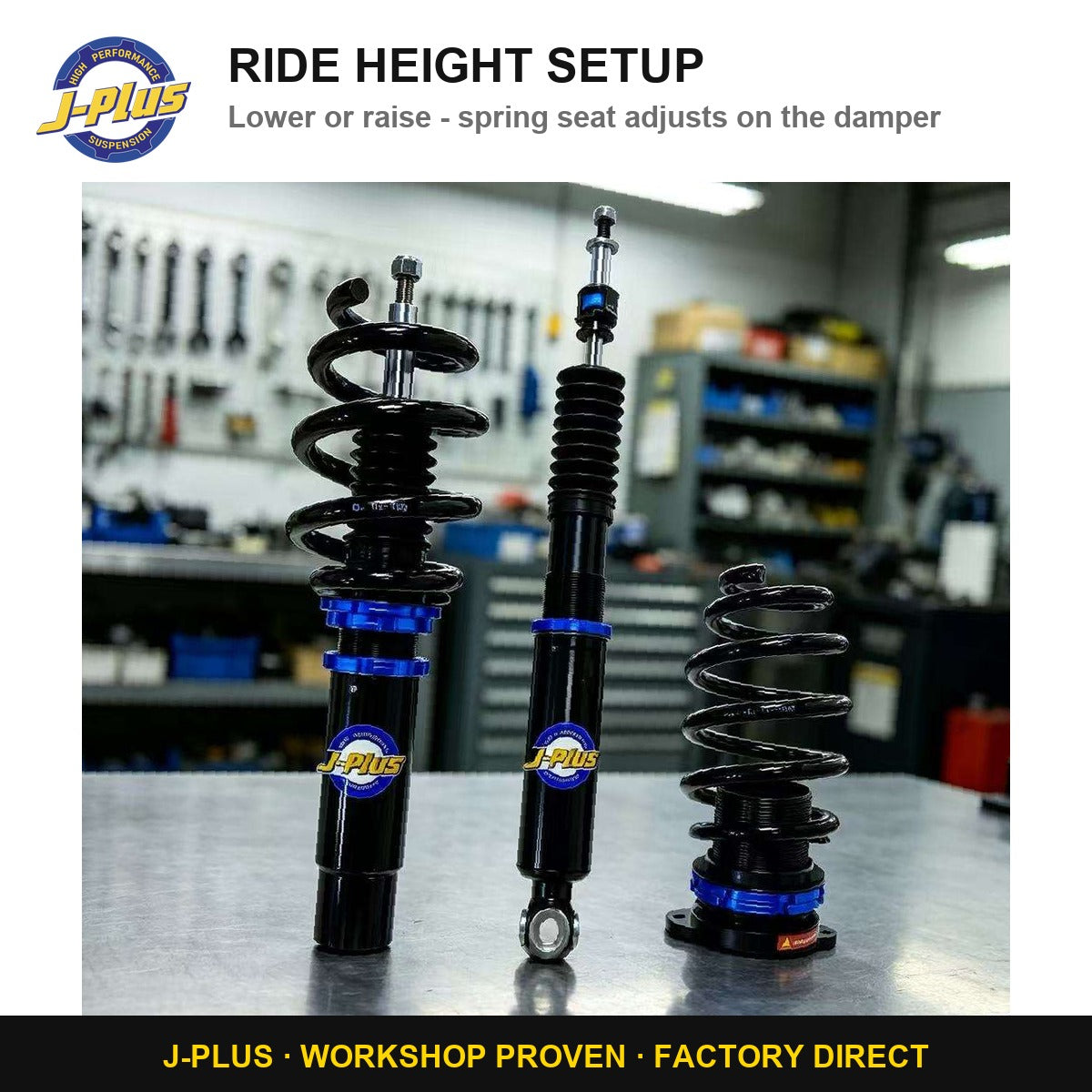 J-PLUS 32-Way Coilovers for Volkswagen GOLF POLO