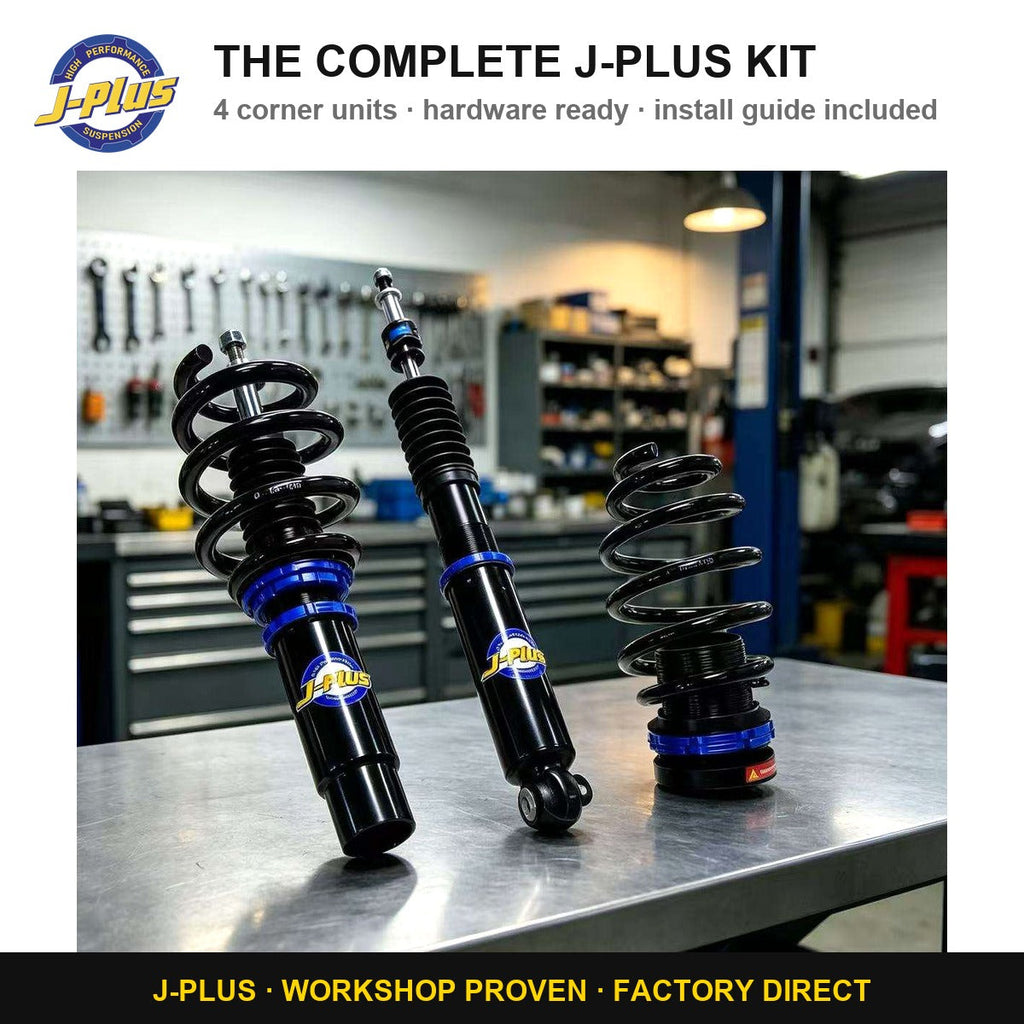 J-PLUS 32-Way Adjustable Shock Absorbers for Porsche CARRERA Front Rear Struts Kit