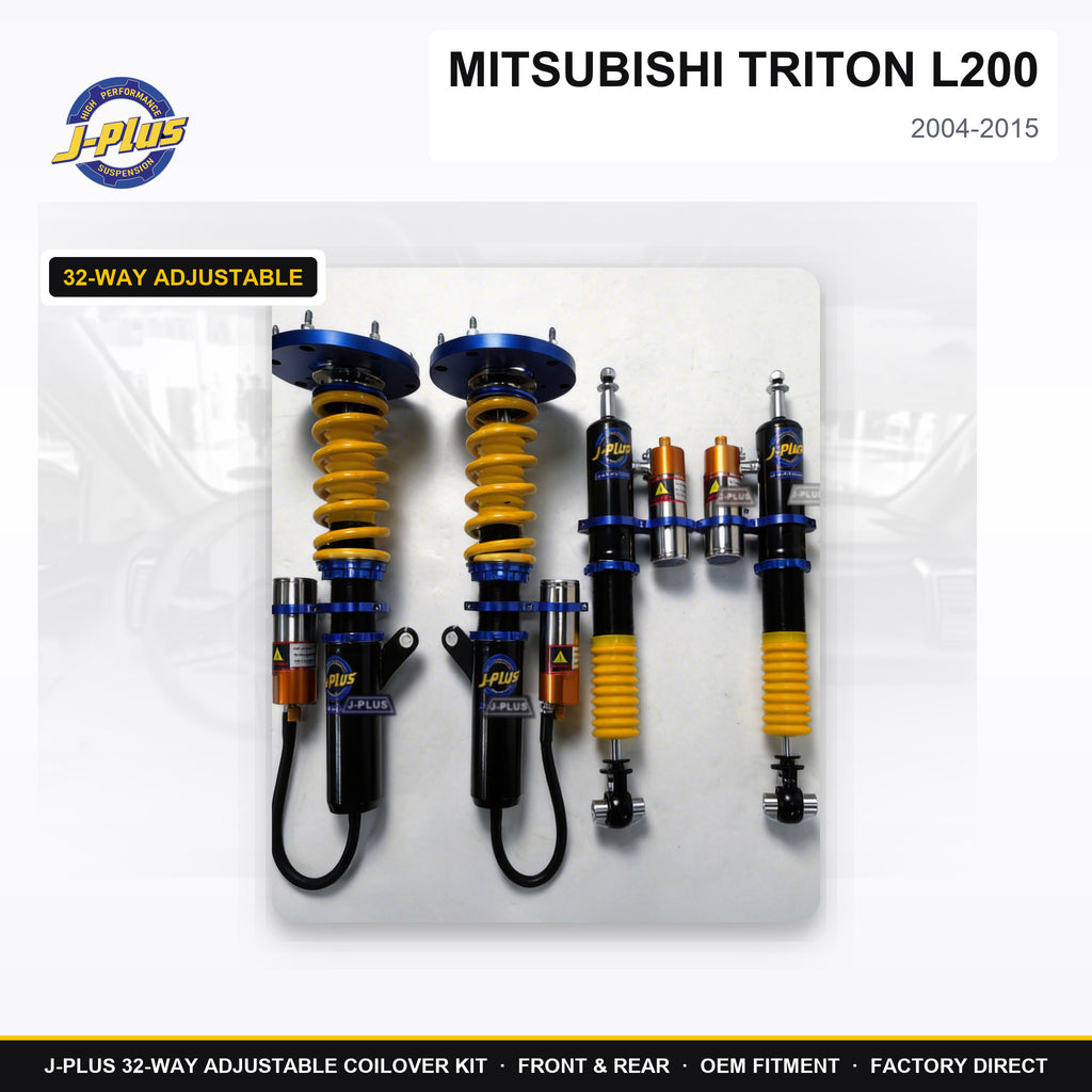 J-PLUS 32-Way Adjustable Coilover Kit - mitsubishi triton l200