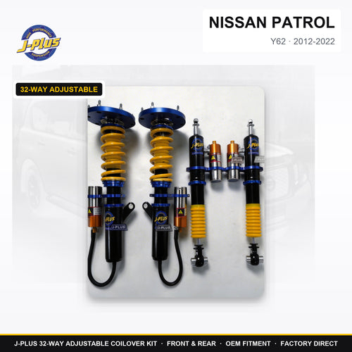 J-PLUS 32-Way Adjustable Coilover Kit - nissan patrol y62 2012 2022