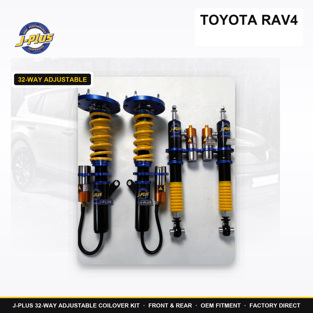 J-PLUS 32-Way Adjustable Coilover Kit - toyota rav4