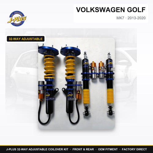 J-PLUS 32-Way Adjustable Coilover Kit - vw golf mk7 2013 2020